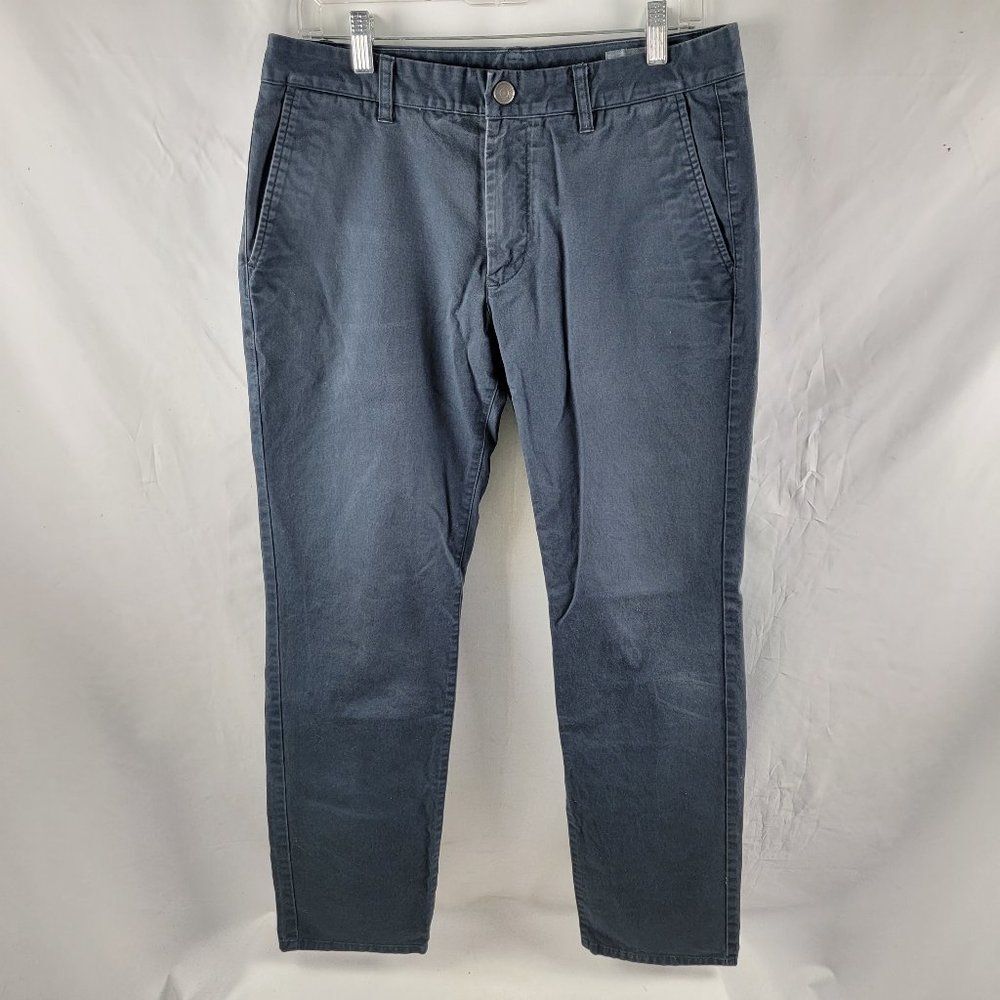 Bonobos Pants Mens 32x32 Blue Slim Chino Khaki Cotton Flat Front Cotton Work